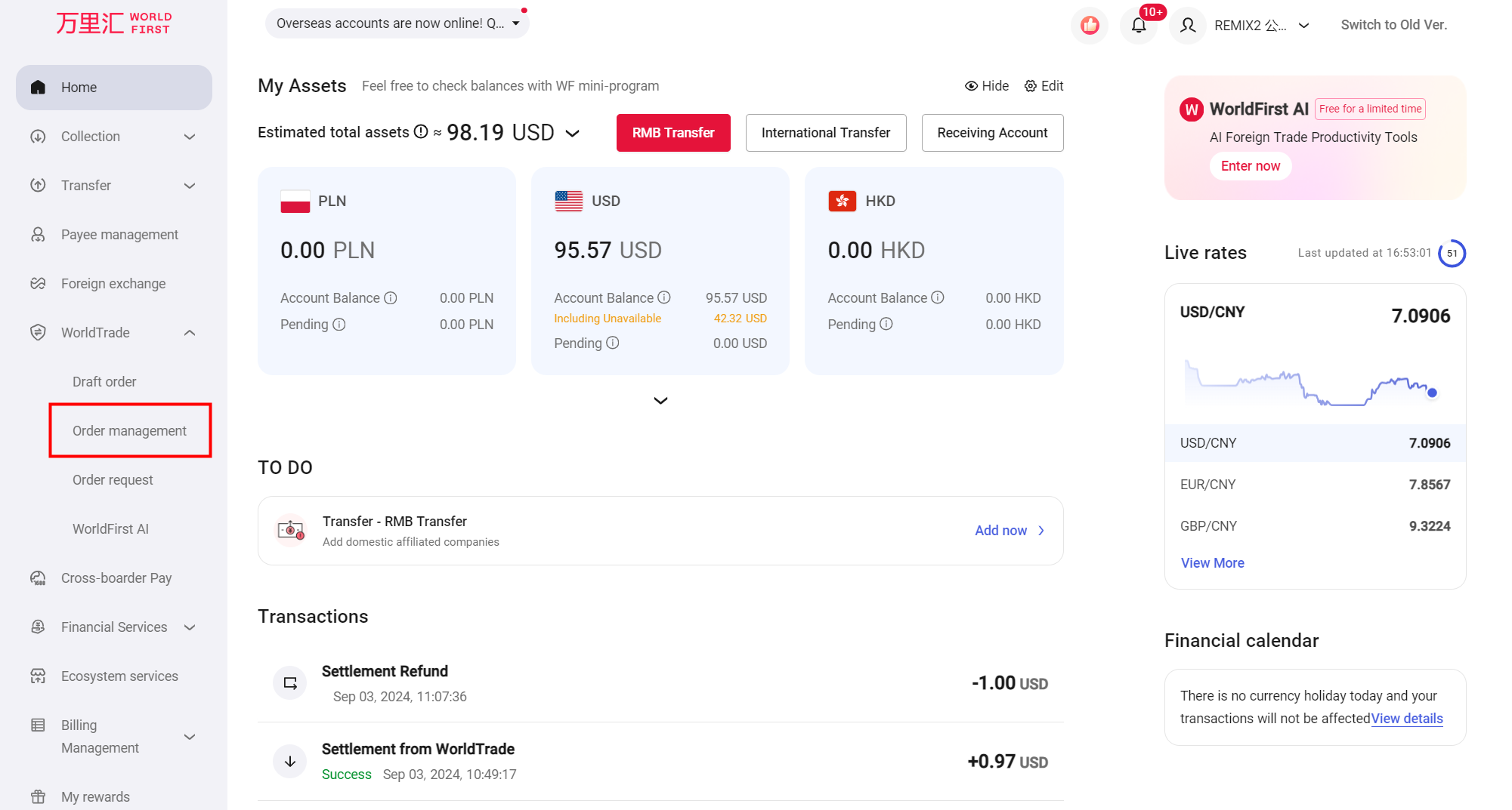 View Order Details Option 2