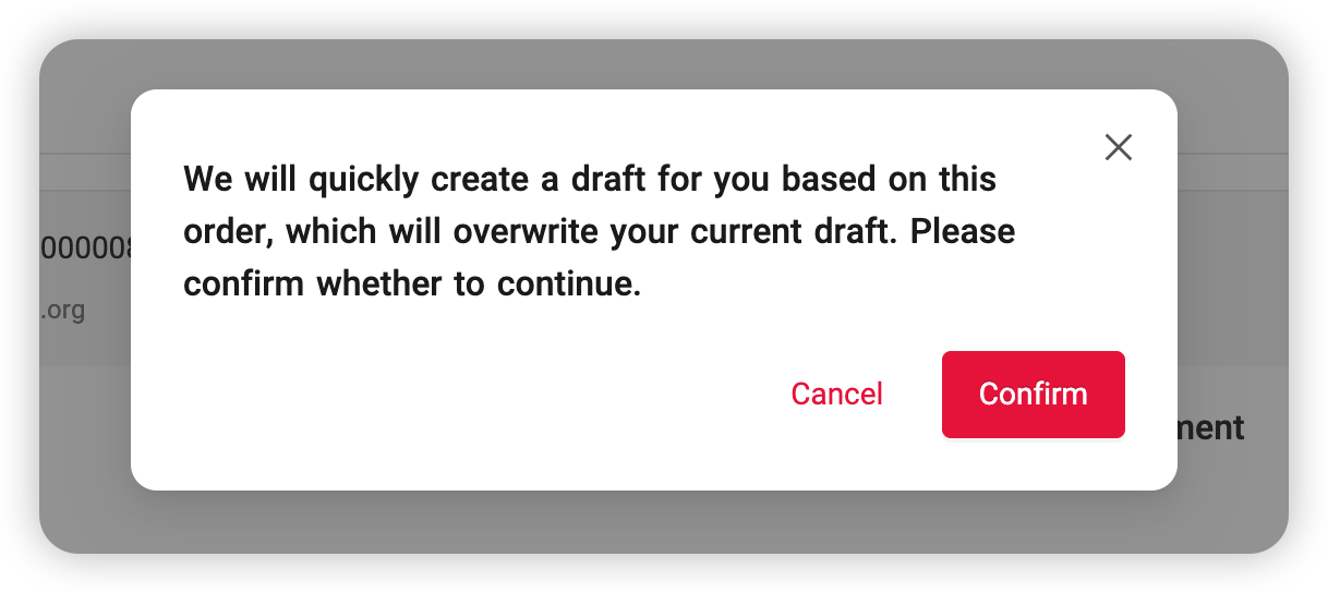 Copy Order Confirmation