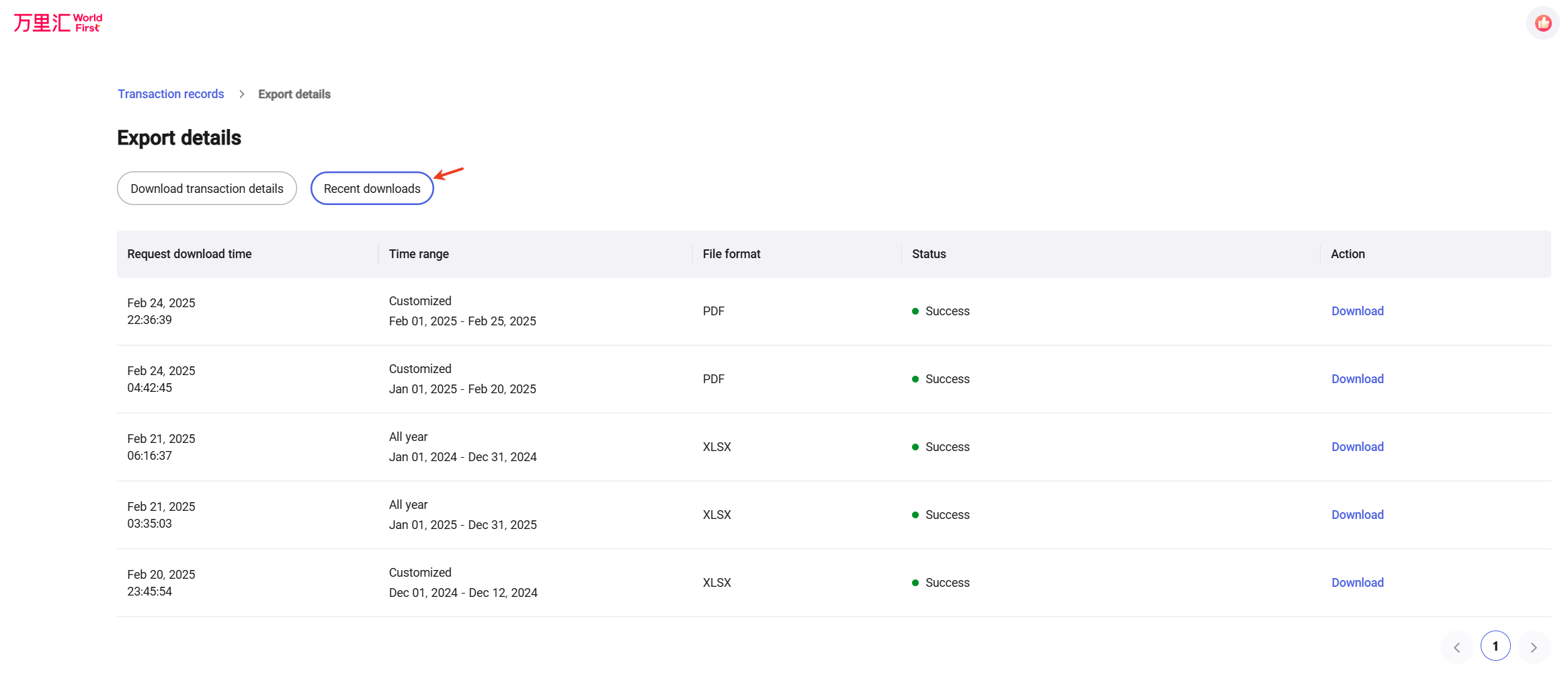 Export Transaction Details 2